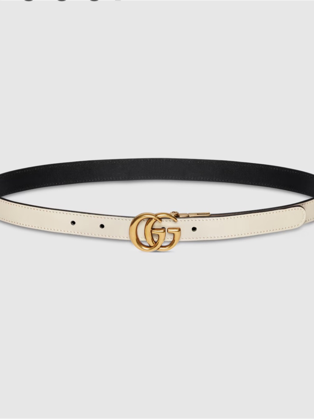 GUCCI GG White belt